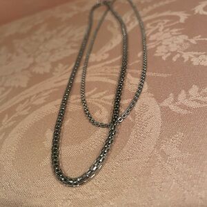 Bundle of 2 Chisel brand stainless steel chain necklaces